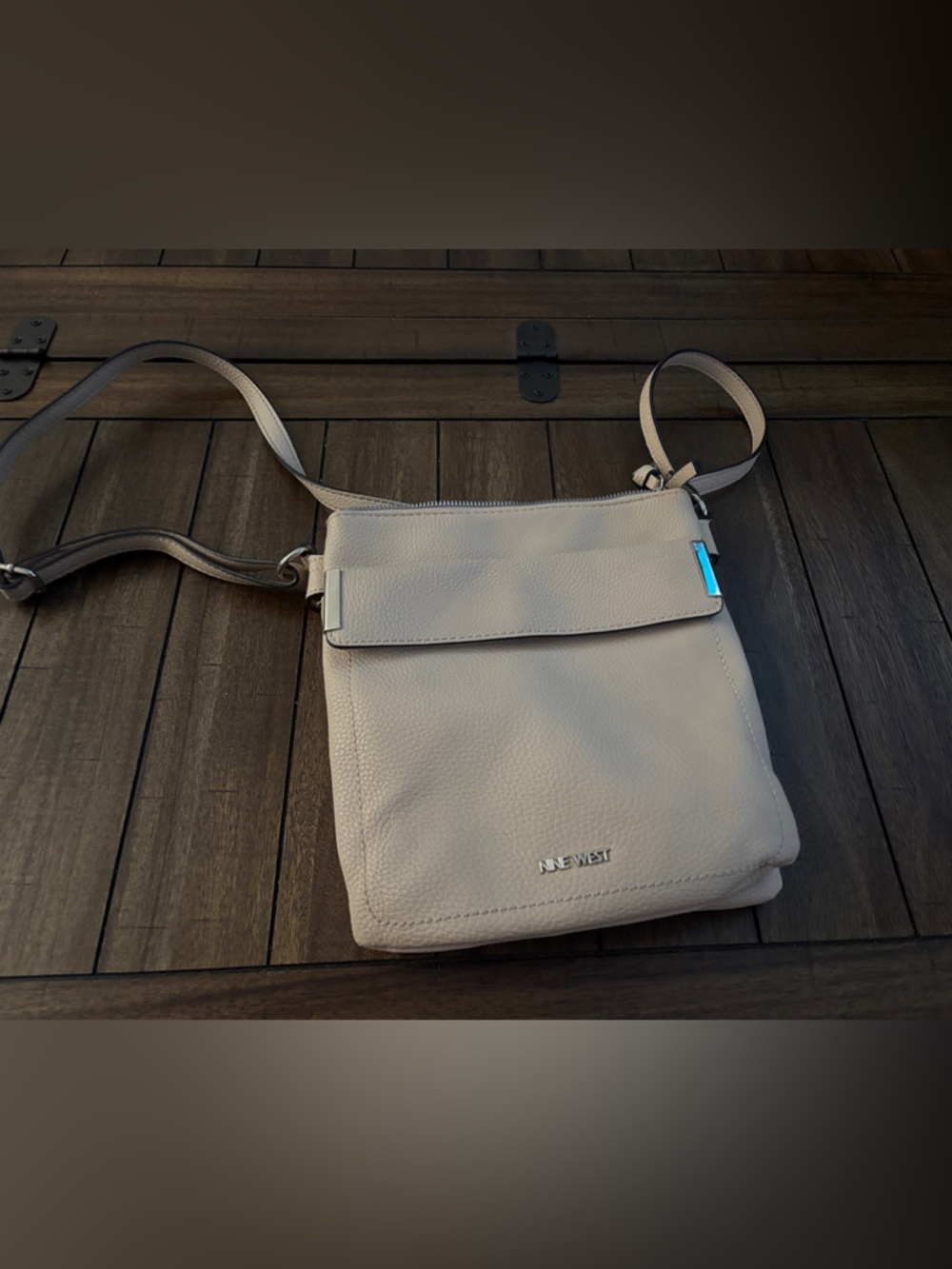 Nine West Pebbled Crossbody Bag in Taupe